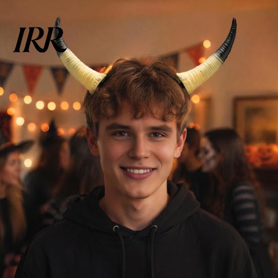 Retro Simulation Horn Headband Halloween Ram Headband, Detachable Devil Headpiece for Flexible Carnival Party, Festival Cosplay Hair Accessory, Stage