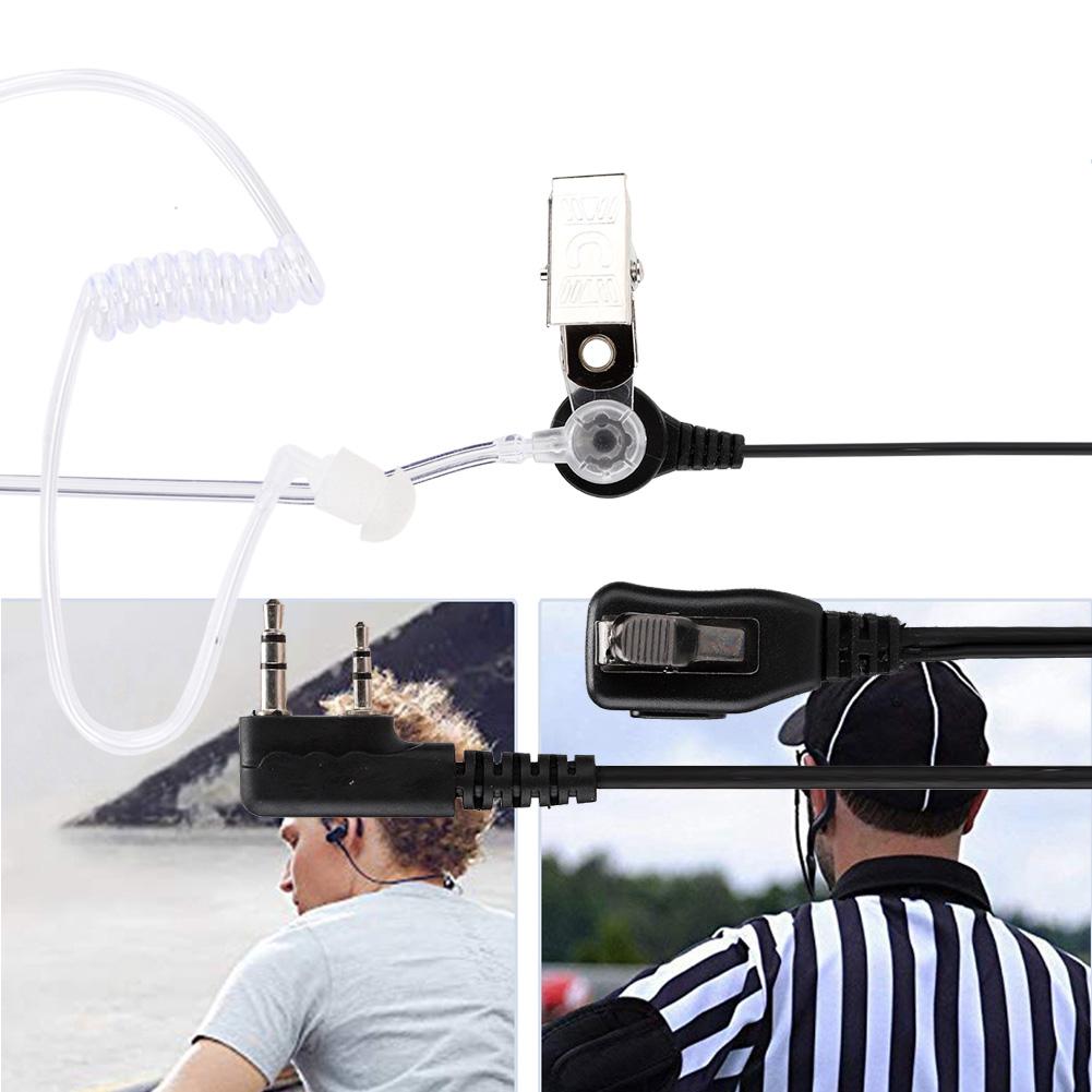 2 Pin Acoustic Tube Headset Walkie Talkies Earpiece for Retevis Kenwood Baofeng Two Way Radio
