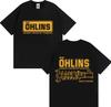202526 Summer A Stylish and Fun OHLINS Motorcycle Shock Absorber Pattern Cotton Printed Tshirt Loose Casual Retro Casual