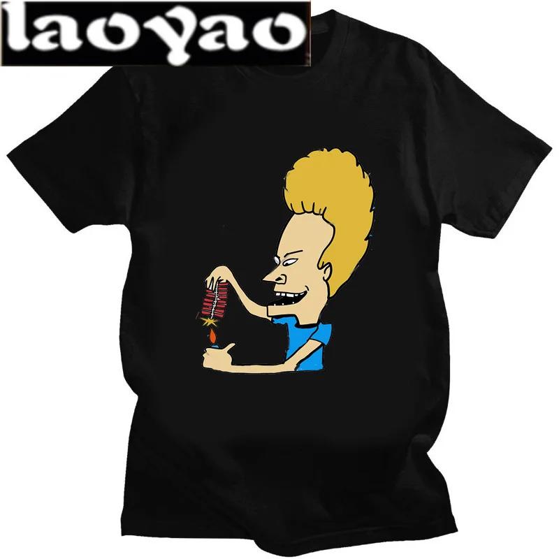 Beavis and Butthead BB Newest TShirt for Unisex Around The Christmas Tree Round Collar Basic Distinctive Birthday Gift Tops