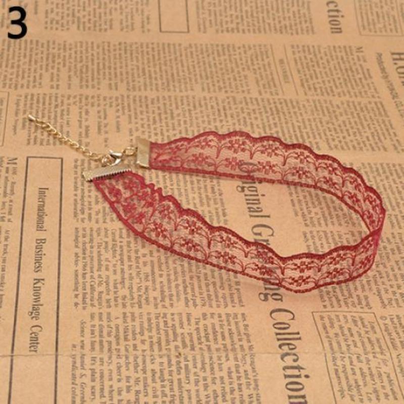 Punk Lace Hollow Women Choker Necklace Gothic Jewelry Bridal Boho Charm
