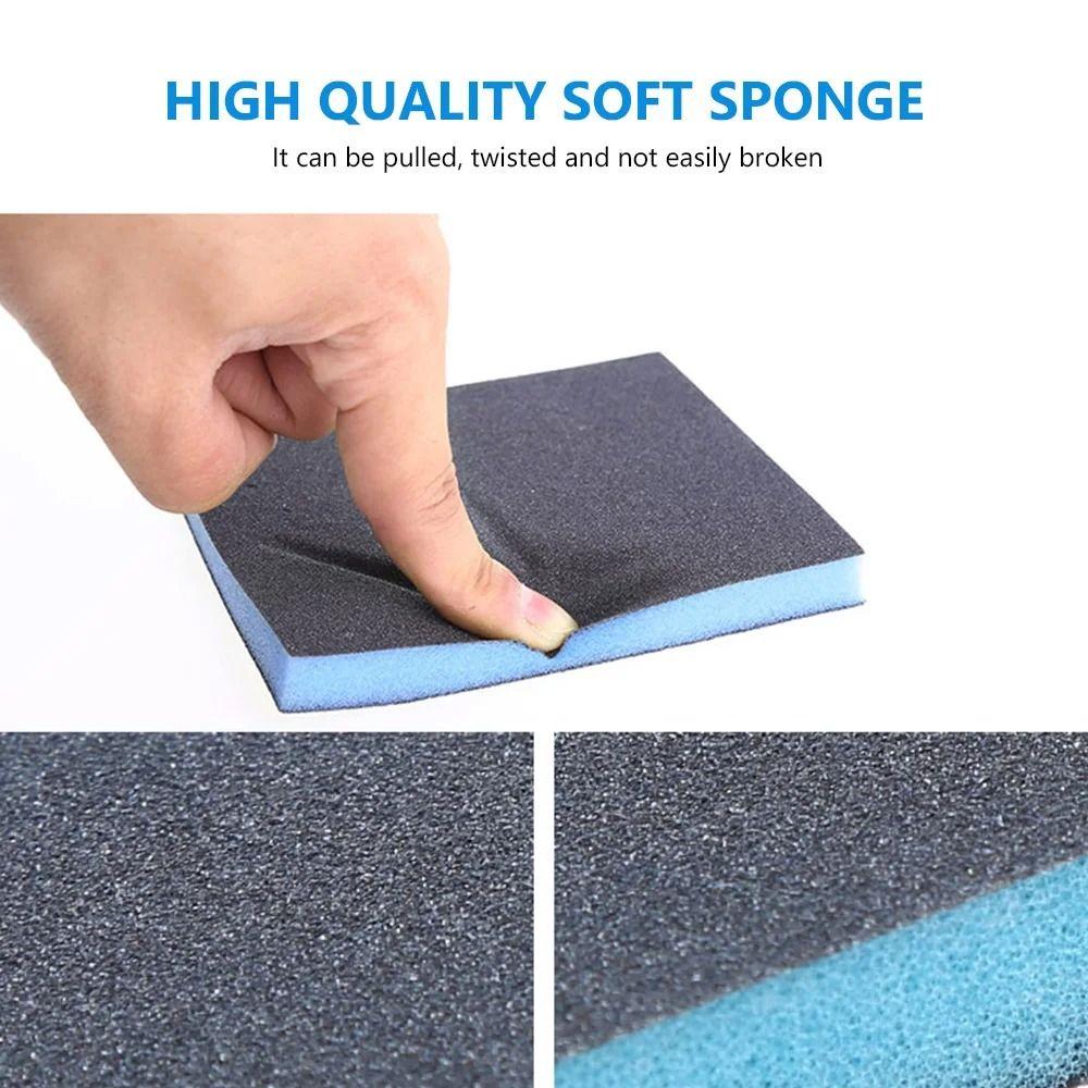5pcs 60-320 Grit Polishing Sponge Double-sided Abrasive Tools Sanding Sponge  Furniture