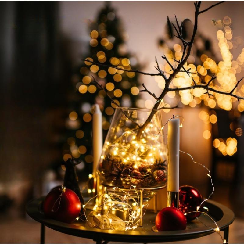 Copper Wire String Light Battery Operated Waterproof Fairy Light for Bedroom Christmas Party Wedding Garden Indoor Outdoor Decor