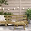 Garden Sofas Without Armrests 2 Pieces Pressure Treated Pine Wood