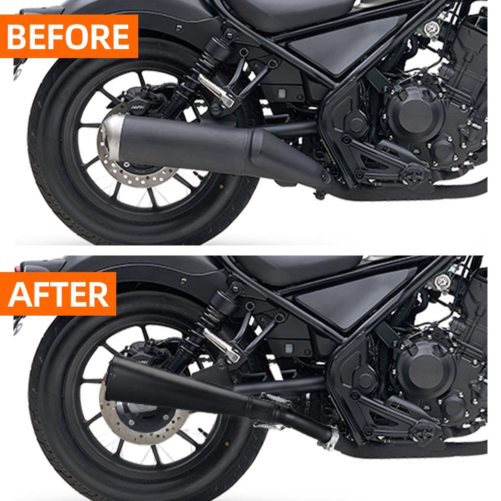 Motorcycle CM300/CM500 No-Damage Black Exhaust Tail Pipe for Rebel500