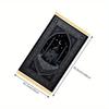 Black Starry Mosque & Pink 3D Floral Arch Islamic Prayer Rug Portable Muslim Salah Mat Ramadan Home Decor Prayer Carpet