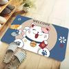 Entranceway Cartoon Lucky Cat Doormat Anti Slip Easy To Clean Entrance Door Ins Style Carpet Home Decor
