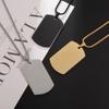 Highly Polished Square Glossy Men's Fashion Versatile Jewelry Pendant Necklace