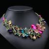 2022 Vibrant Floral European & American Light Luxury Necklace Set: Women's Gorgeous Bride Gem Clavicle Chain