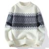Hot Sale, Autumn and Winter New Printed Crew Neck Sweater Bottom Knitted Sweater Large Size Loose Sweater