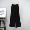 Women's Autumn Shawl Knitted Sweater Loose Wide Leg Pants Three Piece Suit Fashionable Casual Jacket Sweater Suit