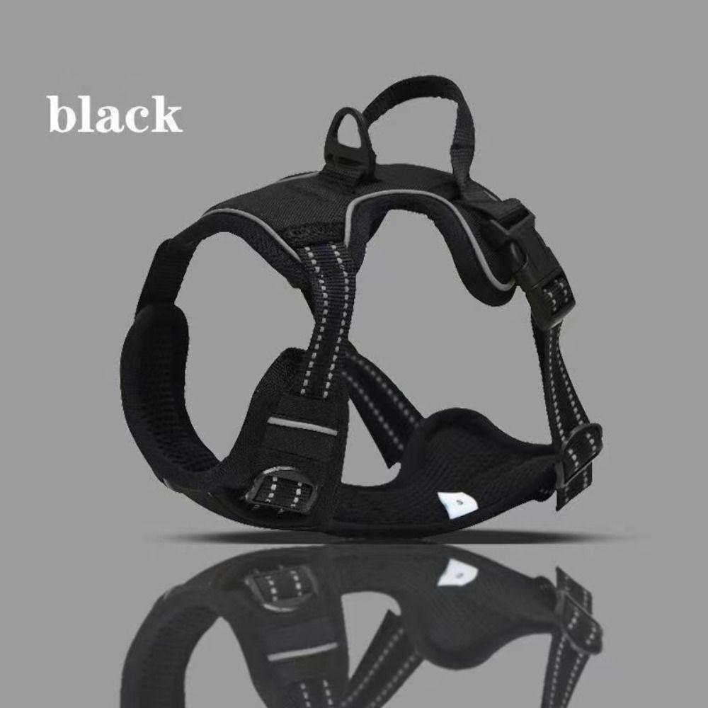 Adjustable Reflective Harness Soft Padded No-Pull Vest Easy Walking Pet Accessory  Large Dogs