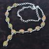 Unakite Gemstone Necklace 925 Sterling Silver Necklace Adjustable Chain Necklace Handmade Boho Jewelry Birthstone Necklace Engagement Gifts