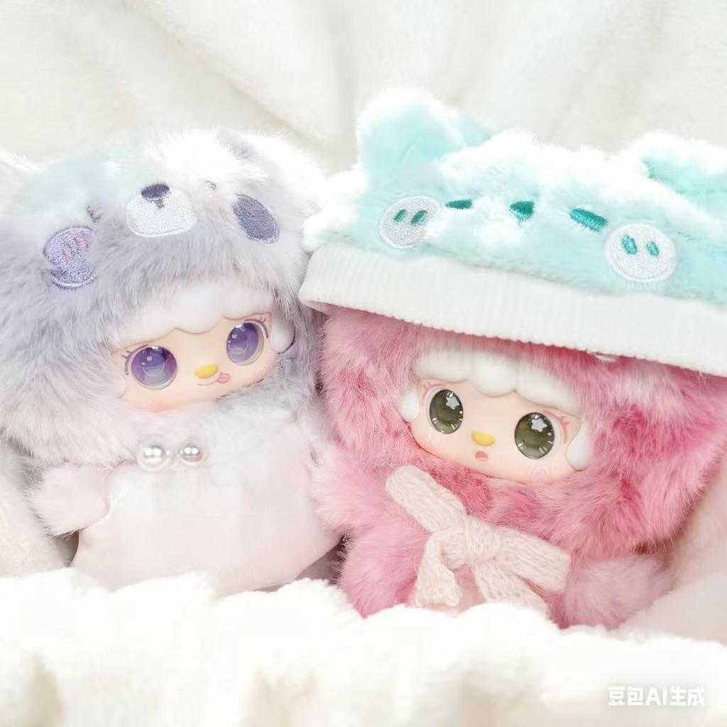 Little Bear Hibernation Plan Plush Mascot  3-type Eye Plate Structure, Gently Move To Change Expression, Fluffy Winter Design, Perfect for