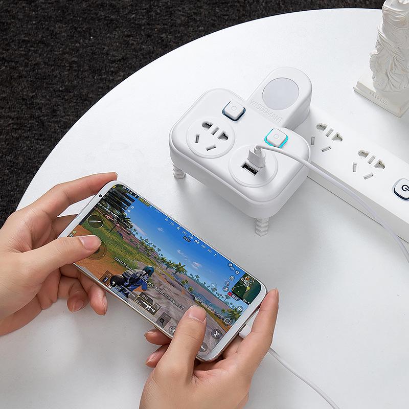 Wireless Multifunctional 2-Pin Plug Strip & Adapter