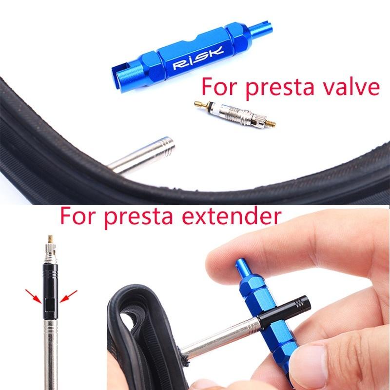 1/2pcs Blue Bicycle Multifunction American Valve Core Tool Road Bike MTB Tube Tire Disassemble Remove Wrench Cycling Repair Tool