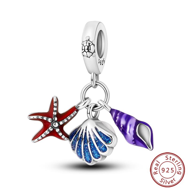 Luminous Ocean Series Copper Dolphin Turtle Octopus Charms Beads 3Mm Diy Fine Jewelry Gifts Making