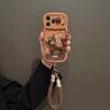 3D Plush Cartoon Pony Phone Case IPhone 17 Pro Max 16 15 14 With Chain Strap Soft TPU Cover Anti-Slip Shockproof Full