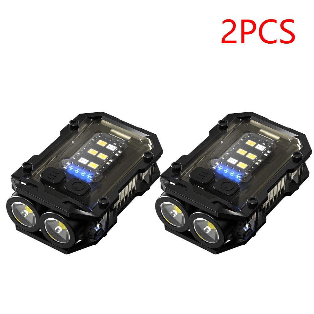 1-5pcs Portable Mini Keychain Light LED High Bright Flashlight Dual Light Source Outdoor Camping Fishing Multi-function Tool Tor
