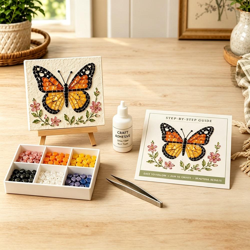 Glazen Tegels Mozaïek Kit DIY Beginner Vriendelijke Glazen Mozaïek Kit Tuindieren Kunst Voor Beginner