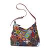 Women'S Bag Leather Shoulder Bag Handmade Flower Color Matching Diamond Women'S Casual Personalized Cowhide Bag