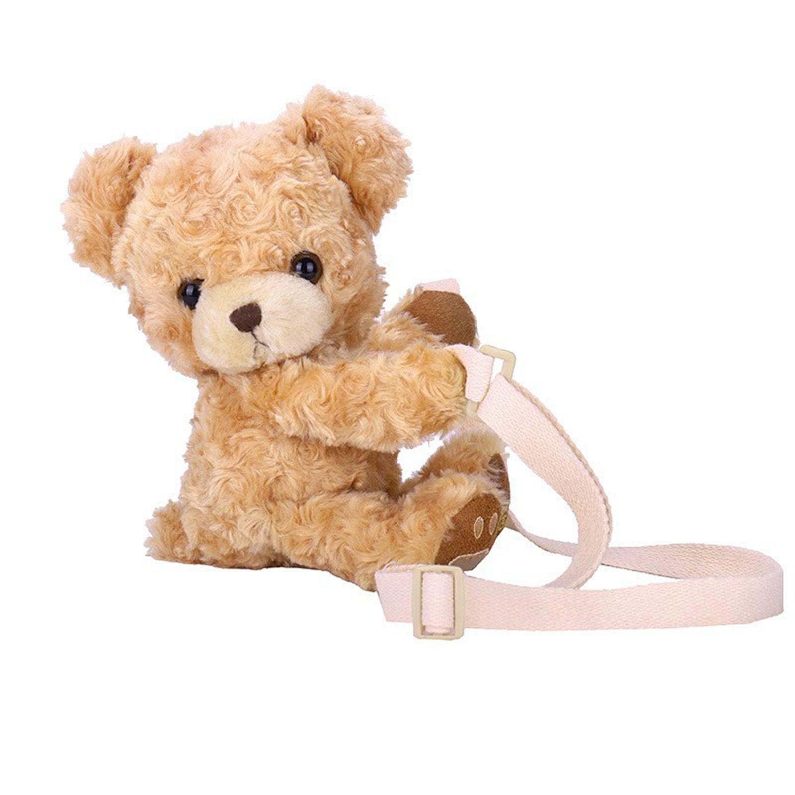 

Сумка через плечо для девочек с мини-медведем, женская сумка для телефона, мультяшный медведь с улыбкой, сумка-кошелек для монет, косметичка, милая сумка через плечо