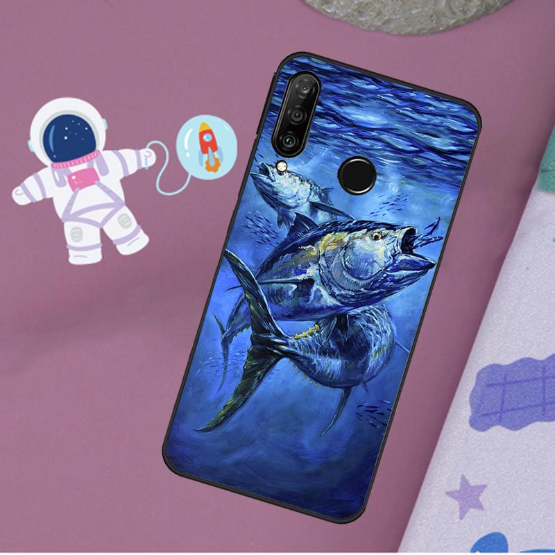 Bluefin Tuna For Huawei Nova 12s 12i 11i 8i Y73 Y72 Y61 Y91 Y90 Y70 Y60 9 10 SE P30 P40 Lite P60 Pro Case