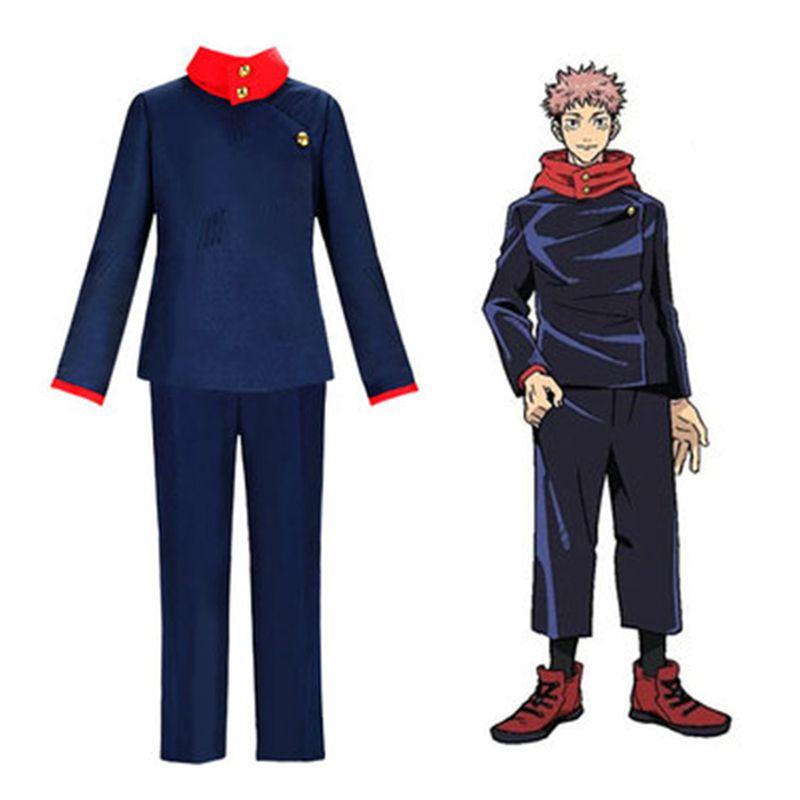 Authentic Jujutsu Kaisen Yuji Itadori Cosplay Costume For Men And Women With Wig