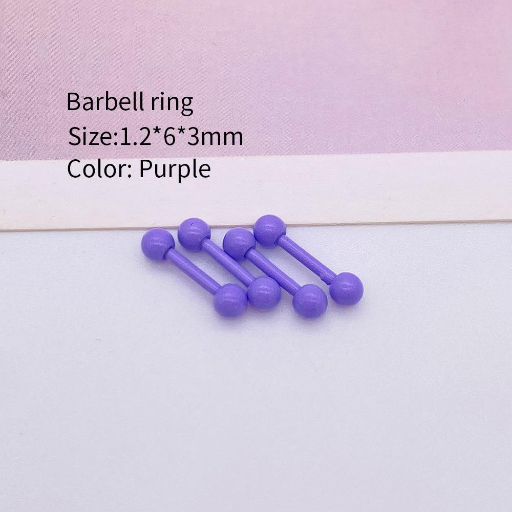 Multi-color Stainless Steel Cartilage Barbell Stud Earrings