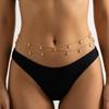 European & American Cross-border Rhinestone Tassel Waist Chain: Beach Fashion Crystal Body Jewelry