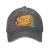 Gustav Klimt The Kiss Abstract Freyas Art Baseball Caps Washed Denim Hats Adjustable Casquette Hip Hop Baseball Cowboy Hat