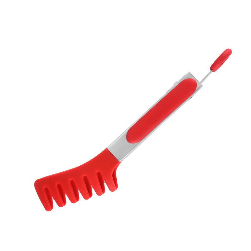 

Пищевой зажим из нержавеющей стали и силикона, термостойкий и защищающий от ожогов зажим для барбекю, удлиненный зажим для хлеба, кухонный инструмент для выпечки