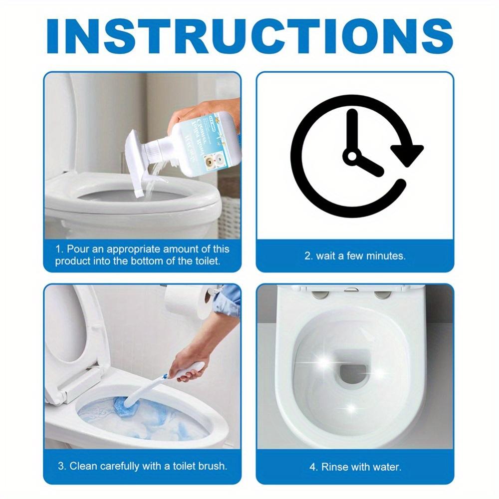 H4Cacle Multi-Purpose Toilet Bowl Remover Powerful Descaling Toilet Spirit Removes Odors Stains Scum Agent Tile Wall Yellowing Decontamination Removal