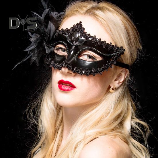 Pernă de față pentru mascarada pentru femei, venețienă, petrecere de Halloween, pernă pentru ochi, rochie de lux, costum de bal de bal pentru carnavalul de Mardi Gras