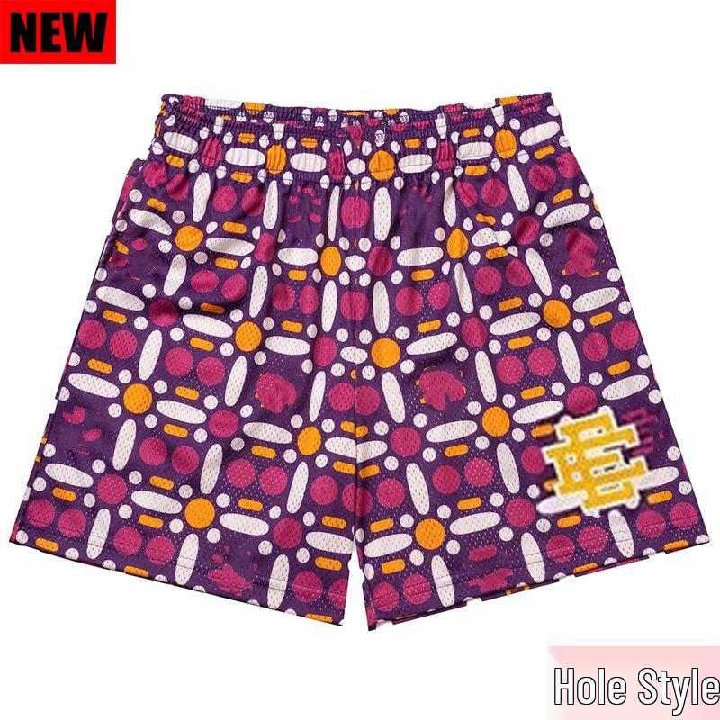 Men's American EE Polka Dot Mesh Quick-Dry Knee-Length Sports Shorts