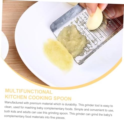 Ipetboom 2er-Pack Edelstahl-Gemüsemühle, manueller Knoblauch-Ingwer-Stampfer, vielseitiges Küchengerät, leicht zu reinigen, sicher für Babynahrung