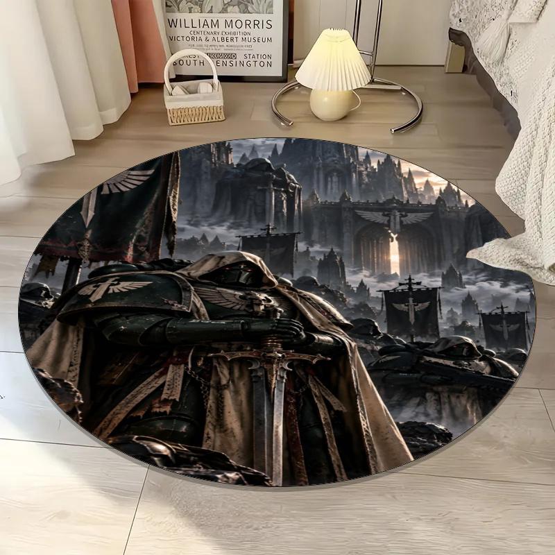 Warhammer 40K Printed Round Rug Carpet Chair Rug Area Rug Entryway Doormats,for Office Chair Living Room Bedroom Kitchen Room.