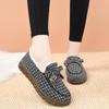 Damen Winter Fleece Pelzfutter Slipper Schuhe Outdoor Rutschfest Low Top Flache Plattform Warme Schuhe