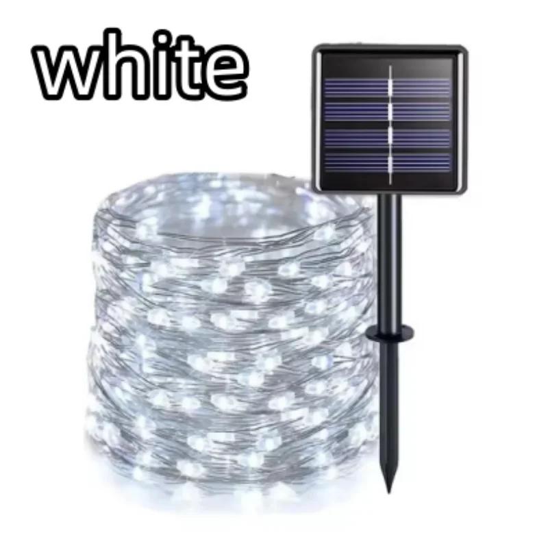 Outdoor Solar-Lichterkette 300/200/100/50 LED Feen-Girlande 8 Modi Garten Hof Baum Weihnachtsfeier Wasserdichte Kupferdraht-Lampe