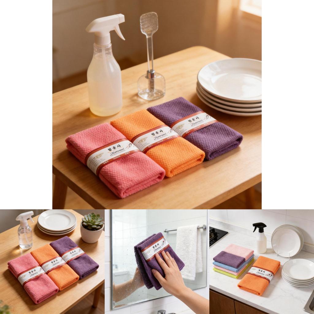 Home Cleaning Fish Scale Cloth Dualsided Absorbent Glass Mirror And Wine Cup Wiper