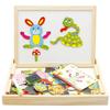 Multifunction Children Animal Puzzle Writing Magnetic Drawing Board Wooden / Paper Learning Education Toys for Kids Gifts TMZ