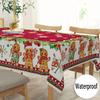 Christmas Gingerbread Man Rectangle Tablecloth Table Decor Winter Xmas Waterproof Table Cloths Table Decor Navidad Decorations
