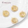 Pendants For Earrings 18K Gold Plated Elizabeth Charms For Jewelry,Decorative Pendant,DIY Jewelry Making Supplies