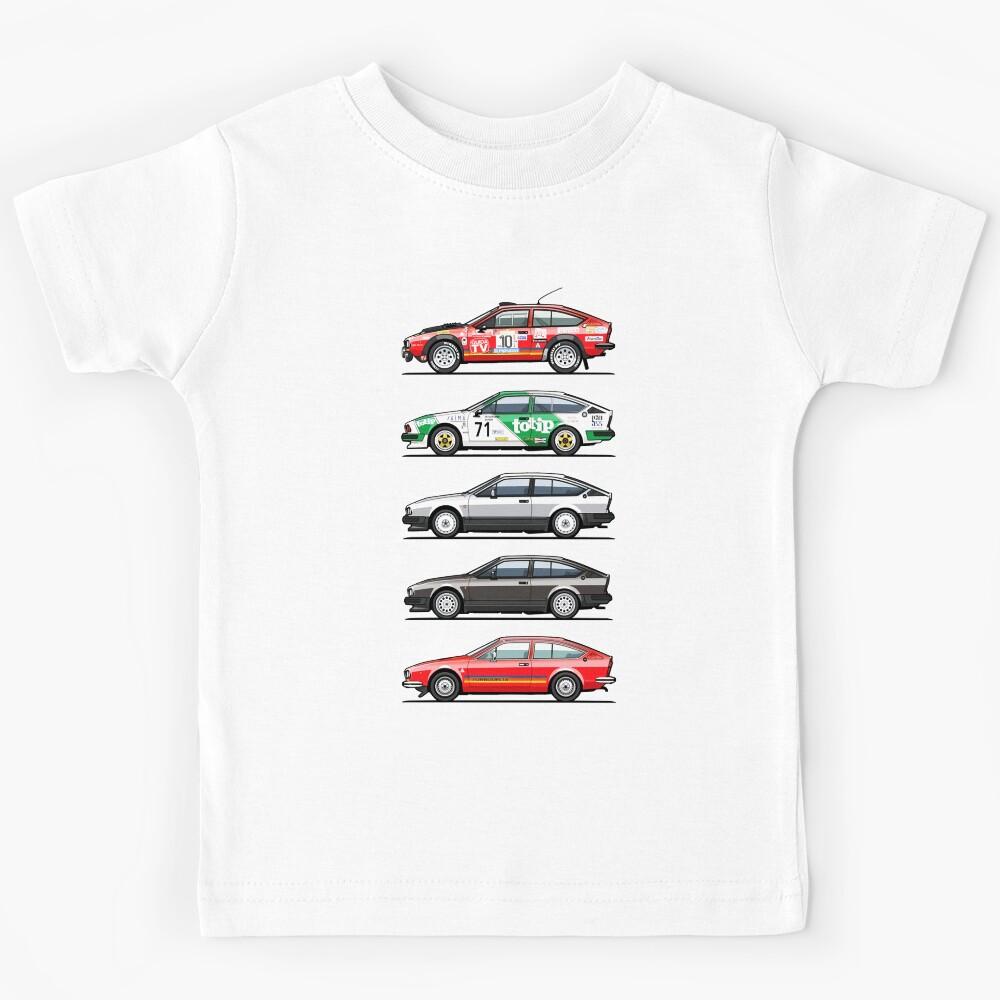 Stack of Alfa Romeo Alfetta Gt and Gtv6 64 Kids T-Shirt 170