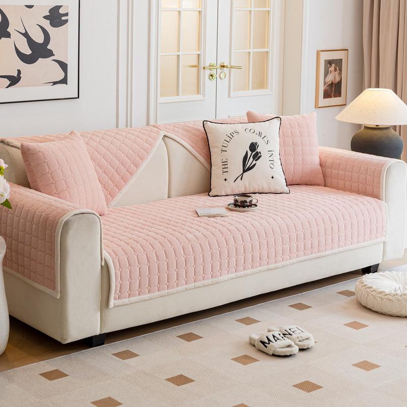 Corduroy sofa cushion autumn and winter  new four-season universal non-slip seat cushion winter cover cloth towel simple cover