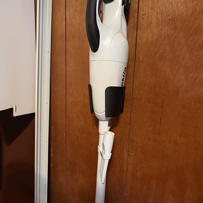 Supporto per Aspirapolvere Makita - Montaggio a Parete Salvaspazio con Fori per Viti 4 X 5,5 mm, Elegante Soluzione per Riporre in Casa il Tuo Aspirapolvere, Ripiani Utili