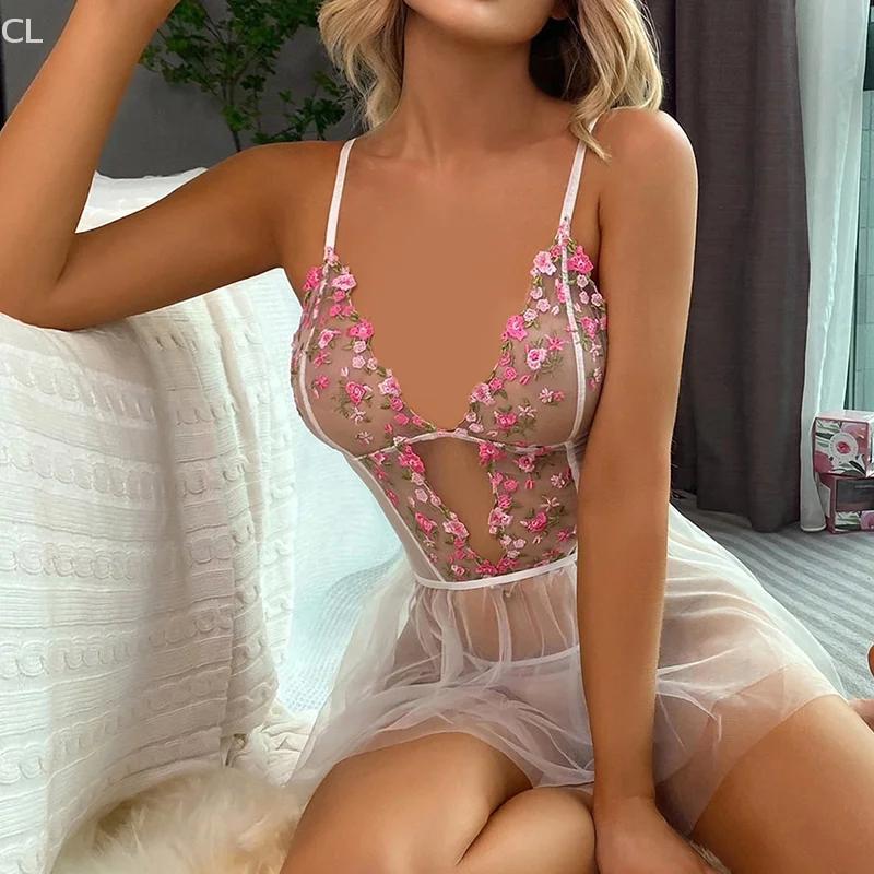 Suri's Cute And Sweet Sexy Lingerie Pajamas See-through Provocative Transparent Bed Nightdress Free From Temptation Passion Suit