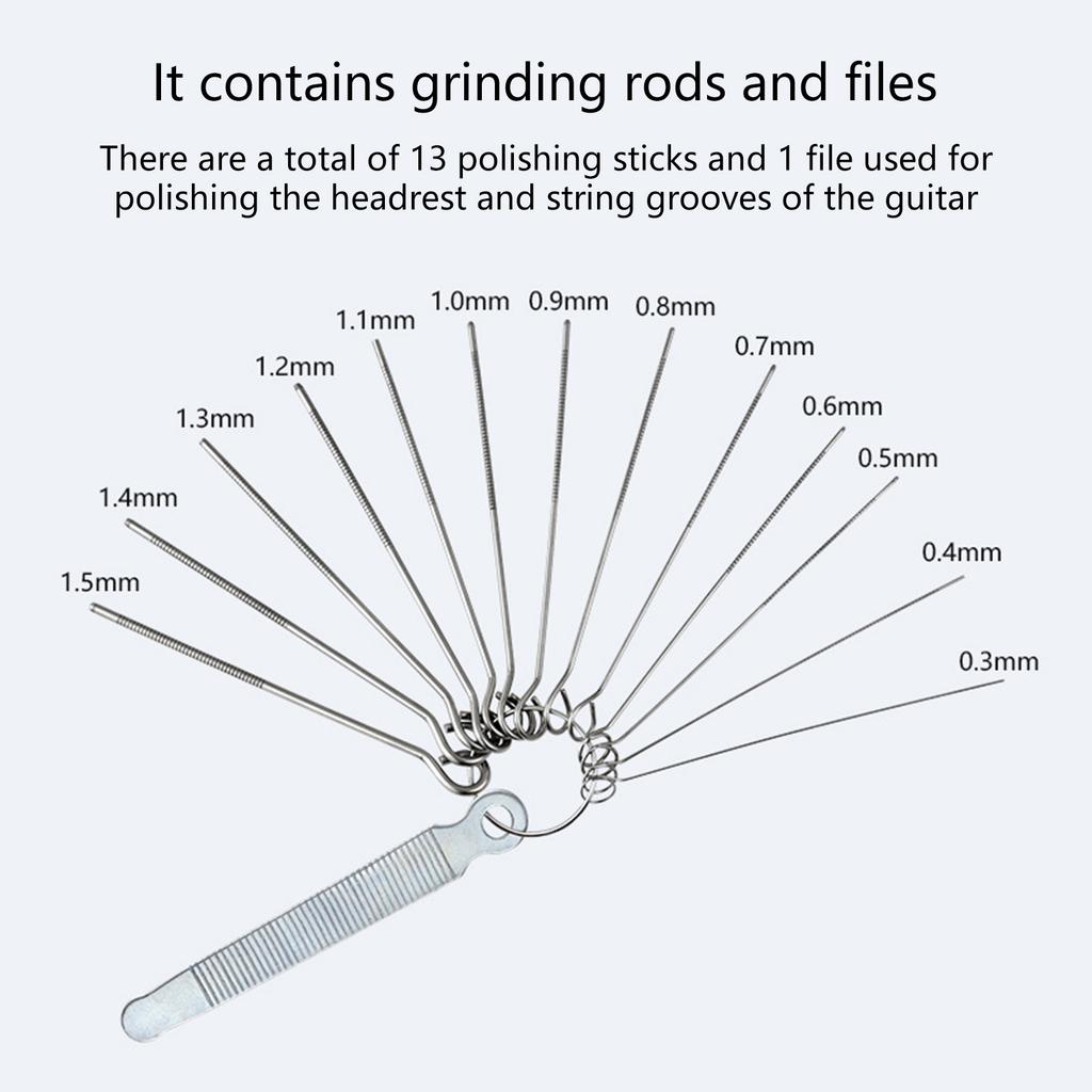 Professional Guitar Nut Slotting File String Saw Rods Guitar Repair Luthier Tool Guitar Bridge Saddle Nut Files