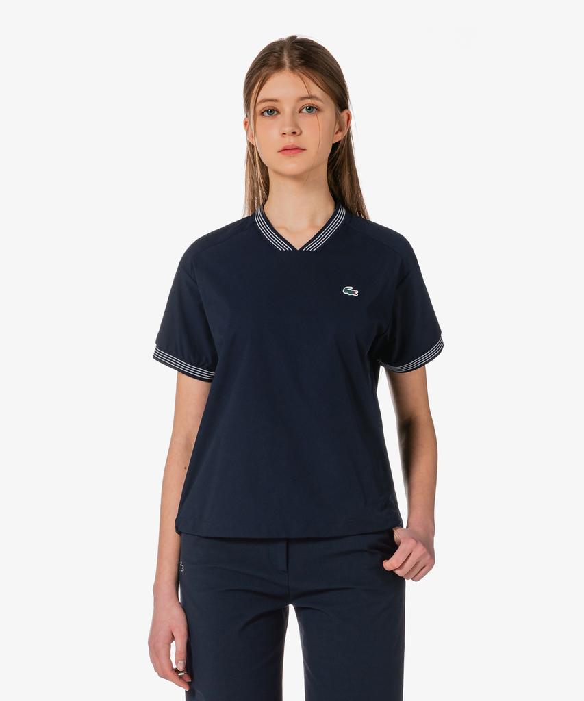 LACOSTE Women'S Short Sleeve Woven Piste Setup Sf273E-56G Hde