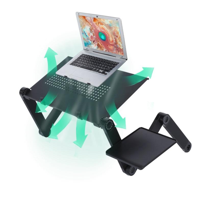 Laptop Desk With Mouse Board Portable Aluminum Alloy Adjustable Folding Computer Stand
